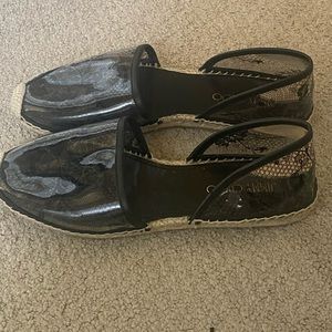 Jimmy Choo lace pvc espadrilles